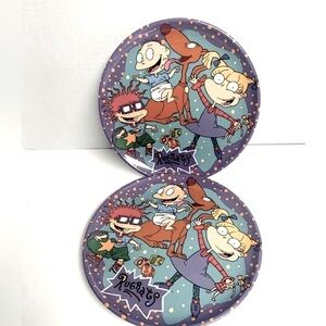🌺 VINTAGE RUGRATS LOT NICKELODEON ZAK DESIGN VIACOM 1997 PLASTIC PLATES SET
